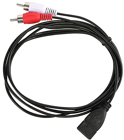 ezqnirk 1pcs 1.5m/5ft USB une prise femelle à 2RCA Bouchon masculin d'extension vidéo audio Câble ADAPTATEUR AUDIO AUDIO