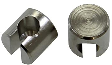 Citomerx 2x Bowdenzug Lochnippel Hohlnippel 6x6 mm für Mofa Moped Mokick | Kompatibel mit Puch Hercules Kreidler Zündapp