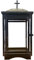 Grablaterne Friedhofslaterne 16x16x37cm Lampe perfekt für Grabkerzen in anthrazit Grabdeko Grabgestaltung Friedhofslampe