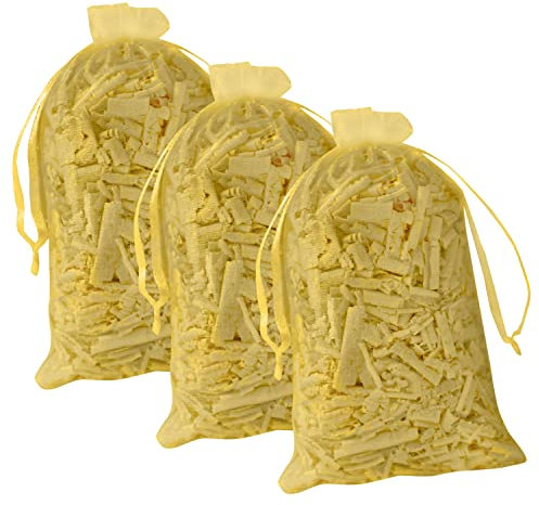 3er Set - Zirbe Duftsäckchen I Zirben Duftsack - Zirbensäckchen Zirbenspäne, 3 Stück in kleinen Säckchen (3X-Zirbensäckchen-Gold)