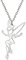 EUEAVAN Princesse Wendy Tinkerbell Pendentif Collier Fée Pixie Ange à la mode Danseur Magique Exquise Ballet Choker Bijoux Conte de Fée Citation Filles Femmes Ados