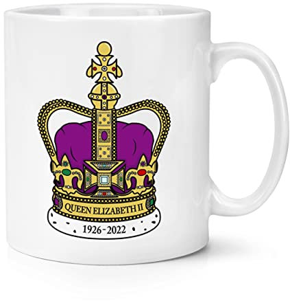 Gold Crown Queen Elizabeth II 1926–2022 Tasse mit 284 ml Fassungsvermögen