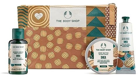 The Body Shop Nutty & Nourishing Shea Mini Gift Vegan shower gel body butter 3-Piece Set