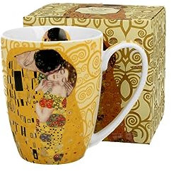 DUO ART GALLERY Tazza classica 350 ml THE KISS ECRU New Bone China Porcellana