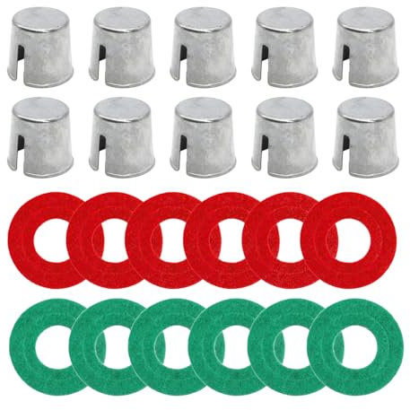 BESULEN 10PCS Car Battery Post Terminal Shims, Auto Lead Terminal Shim Caps with 12 Piece Washers for Top Post Battery Post Ends Repair, Universal for Vehicles, SUV, Truck, RV, Boat