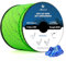 Abma Cord 30M Cuerda de Tienda Campaña Reflectante 4mm con 6 Pcs Tensores Ajustador - MAX. 300kg - Reflectante Neón Verde