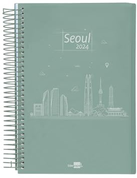 Liderpapel GAZI A4 2024 Tagebuch, Polyester, Papier, 70 g, Seoul