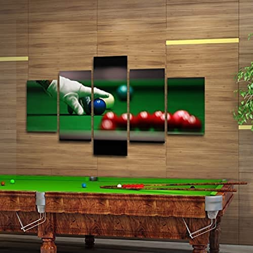 5 Stück Leinwand Wandkunst Schlafzimmer - Snooker Billard (Ungerahmt 200 X 100 Cm) - Hd Drucke Modular 5 Bilder Wandkunst Wohnzimmer Schlafzimmer Home Decoration Poster Moderne Kunstwerke