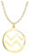 Sofia Milani - Damen Halskette 925 Silber - vergoldet/golden - Wassermann Sternzeichen Anhänger - N0731