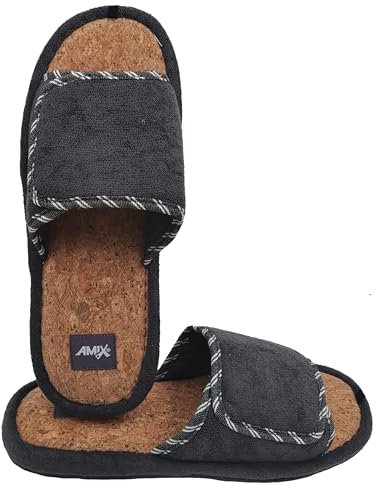 Amix Corcho Ciabatte in Sughero Uomo per Primavera Estate, Extra-Light e Antiscivolo, per Casa Spiaggia e Giardino (Grigio, Sistema Taglie Calzature EU, Adulto, Uomo, Numero (Range), Media, 43, 44)