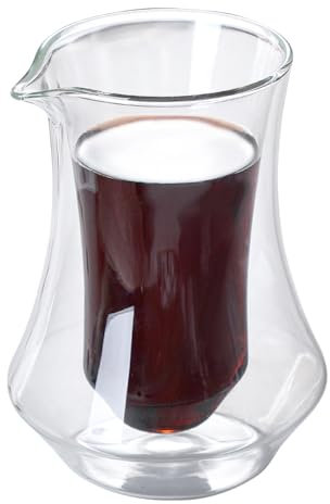 HANWUDI 10oz Double Wall Coffee Carafe - Vessel for Coffee Maker, Borosilicate Glass Decanter