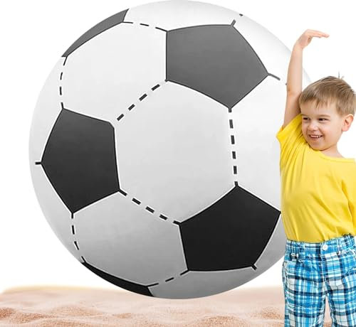 Grand Ballon De Football Gonflable - Gros Ballon Gonflable, Ballons De Sport Gonflables Géants | Ballon De Plage De Football Pour Les Jouets De Décoration De Piscine De Jeu En Plein Air