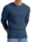 Sailwind Men's Cable Knit Jumpers Crewneck Jumper for Men Classic Pullover Sweater Soft Casual Knitwear with Ribbing Edge (Blue, M)