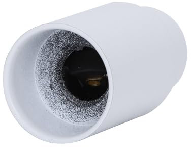 Douille E14 autobloquante en bakélite blanche, robuste et durable, idéale pour les installations électriques dans les luminaires.