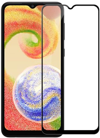 YIGZYCN Anti-Fingerabdruck Blase Panzerglas für A04/A04S/A04E Displayschutzfolie Schutz Telefon Kamera Folie Full