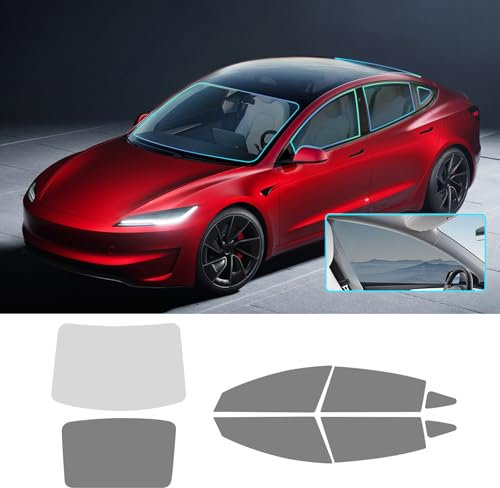 FDAIUN Car Window Tint Film for Tesla Model 3 2020-2024 8%/20%/35% VLT PVC Pre-Cut Car Windows Tint Film Car Tint Glass Blackout Sticker Summer UV Protection Accessories