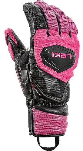 LEKI Damen WCR Venom SL 3D Handschuhe, Black-pink, 7.5