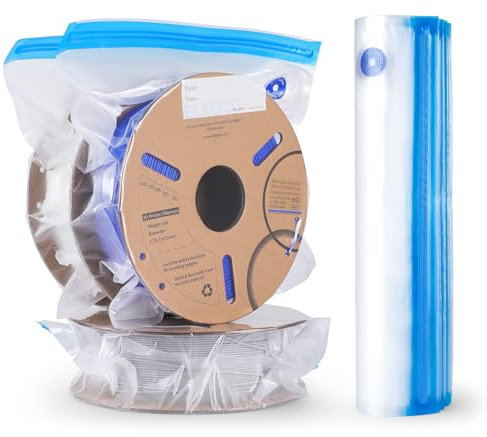 ELEGOO 3D-Druck-Filament-Vakuum-Aufbewahrungsbeutel, 10 Beutel, Vakuumversiegelt, Staubdicht und Feuchtigkeitsresistent, um Filament Trocken zu Halten, mit Dichtungsclip (34 x 30cm)