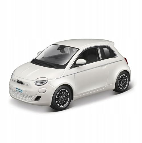Bburago - FIAT 500 E - Realistisches Modellauto im Maßstab 1:24, Diecast-Replik mit zu öffnenden Türen, offizielle FIAT-Lizenz, empfohlenes Alter 3+ Jahre