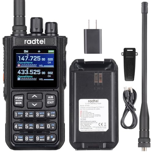 Radtel RT-900 8W Radio Walkie Talkie Multi-Banda, Radio Bidireccional VHF/UHF de 256 Canales, Banda Aérea, NOAA, Marina y Río para Actividades al Aire Libre, Emergencias y Comunicaciones Aeronáuticas