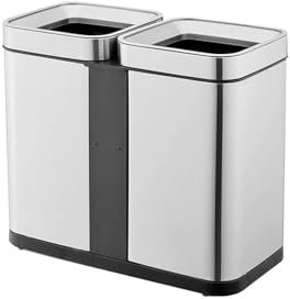 ASerZenith Poubelles en Acier Inoxydable - Grande Poubelle de tri - Poubelle de Rangement avec pédale - Anti-odeurs - pour Cuisine, intérieur, extérieur et Maison - 30 L