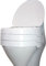 Helping Hand Company EZY-FIT Raised Toilet Seat 6” with Lid. Suction Fitting for Elderly and Disabled. Universal Fit for Round and Square Toilets. Secure Bathroom Aid. Height Adjustable: 2, 4 & 6”