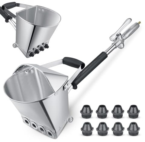 MINENICE Pulvérisateur de Ciment Mortier Pistolet, Projecteur Mortier Ciment Crépi Pulvérisateur de Mortier avec 8 Buses Métalliques Supplémentaires pour Murs et Plafonds DIY
