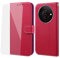 NP-Caser Case for ZTE Blade A76 - Premium Leather Folio Flip Cover | Magnetic Closure | Kickstand | Money and Card Holder Wallet | Compatible with ZTE Blade A76 case Red