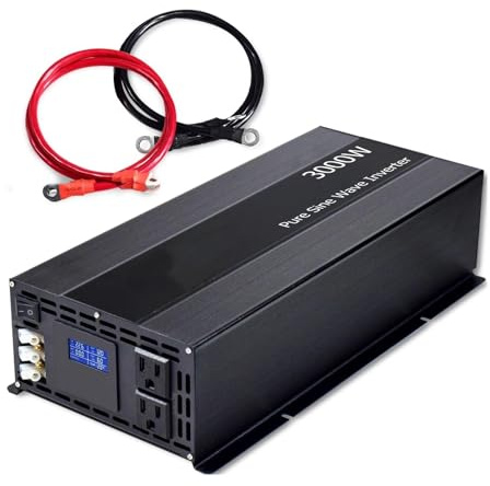 Onduleur Onduleur Solaire 3000W À Onde Sinusoïdale Convertisseur 12V/24V/36/48V CC vers 120V/220V/230V/240V CA Convertisseur Tension pour Batterie Power Inverter(240V,USA,36V)