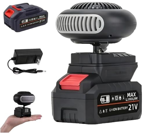 Battery Powered Heater, Battery Operated Heater with Anti-Tilt, Rechargeable Portable Heaters, Car Window Defogger Long Lasting Quiet, Fast Long Lasting Heating (10-cell Battery * 1)