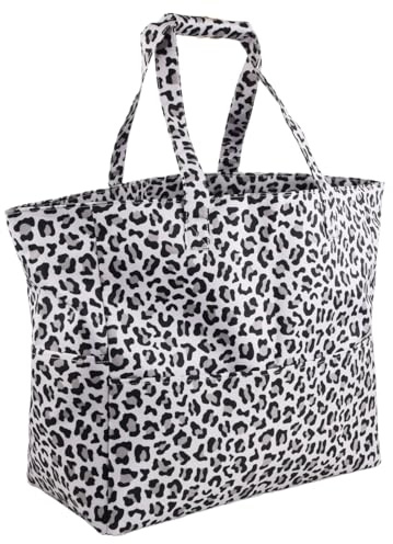 Strandtasche XXL Familie, 44x40x20cm, mit Reißverschluss und Tasche, Wasserdicht Saunatasche Damen Groß, Badetasche Handtasche Umhängetasche für Strand Reisen Fitnessstudio Einkaufen Reisen Picknick