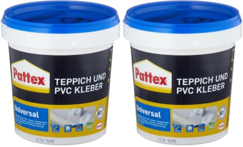 Teppich & PVC Kleber Universal, Eimer, 1kg | 14932 77 (Packung mit 2)