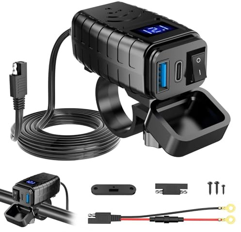 GothicBride USB Steckdose Motorrad wasserdichte mit Quick Charge Adapter