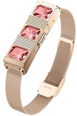 Mingtawn Braccialetto intelligente da donna, per la salute e il fitness, contapassi, ossigeno nel sangue, HRV/sonno, alla moda, con promemoria di messaggi/chiamate