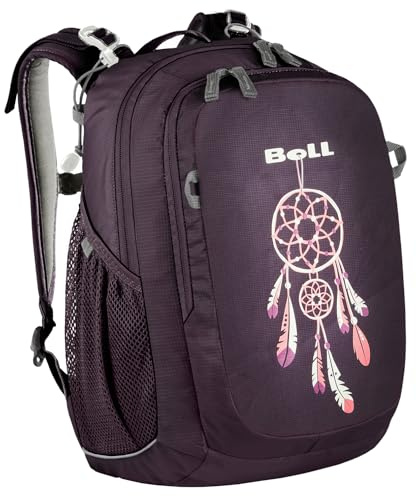 BOLL SIOUX 15 Teepee Kinderrucksack ab 125 cm – Leichter 480 g Rucksack für Kinder 15L Ergonomisch mit Reflektierenden Elementen Ideal für Schule, Tagesausflüge & Freizeit (purple)