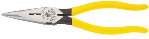 Klein Tools D2038 Long Nose Side Cutter, 0 V, Blue/Silver, 221 mm