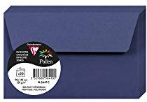 Clairefontaine 5641 C sobre Pollen 9 x 14 cm 120 G paquete de 20 color azul noche