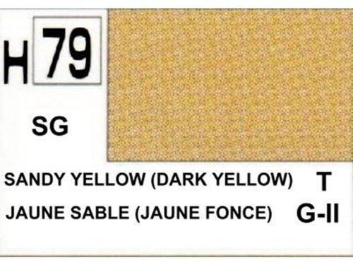 Gunze H79 Jaune Sable Foncé Satiné peinture acrylique 10 ml