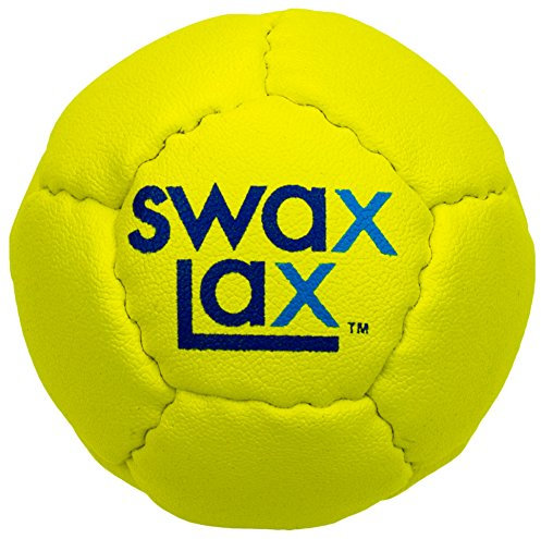 SWAX LAX Lacrosse Trainingsball – Übung für drinnen und draußen, weniger Sprungkraft und Rebounds (1 gelb)