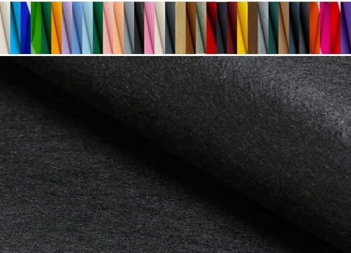 FABRICS-CITY SCHWARZ BASTELFILZ FILZ STOFF 100CM~4MM~ FILZSTOFF STOFFE, 4218