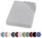 sleepling Biber Spannbetttuch, Feinbiber Spannbettlaken, Made in Germany, 100% Baumwolle, Matratzen bis 23 cm Höhe, Rundum Gummizug, Ökotex, waschbar 60 Grad, 90 x 200, grau