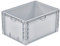Eurobehälter 800x600x420 mm, Großbehälter, Euro-Norm, Stabile Kunststoffbehälter, Industriebox, 1 St, Grau