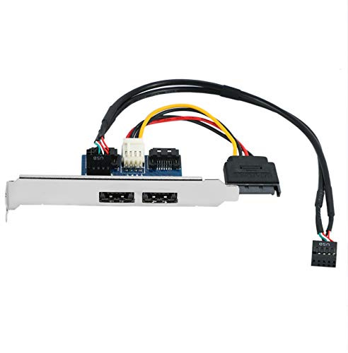Peowuieu Double Connection to 5 V 12 V Power Supply via Esata USB Connection Adapter Convert Expansion Converter Card with 2.5 Inch 3.5 Inch Hard Plate