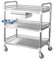 2/3 Layers Servierwagen Edelstahl Serving Lab Trolley mit Becken, Schublade und Geräuschlosem Omnidirektionalem Rad