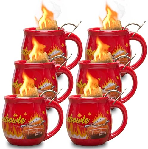 Feuerzangentasse 6er im Karton, Rot/Rühmann - für Feuerzangenbowle