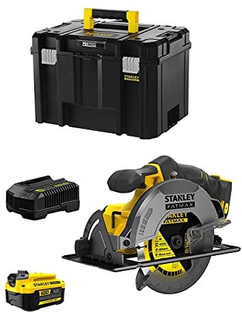 Sierra Circular STANLEY FatMax SFMCS500M1T (1 Batería de 4,0 Ah + Cargador + TSTAK VI)