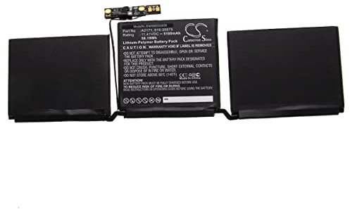 vhbw Akku kompatibel mit Apple MacBook Pro 13 Inch Two Thunderbolt 3, EMC 3301 Notebook (5100mAh, 11.41V, Li-Polymer)