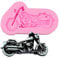 Cestony Motorrad-Silikonformen für DIY-Kuchen, Fondant, Kekse, Kekse, Seife, Zucker, Pudding, Schokolade, harte Süßigkeiten, Dessert-Kerzendekoration