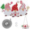 MWOOT DIY Noël Diamant Peinture Pendentif, Gnome 5D Strass Diamond Pasted Painting Ornements Suspendus avec Chaîne, Kit Complet de Pendant D'art de Forage pour Débutants Mur Hanging Décor