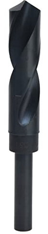 Hilitand Bohrer mit Reduziertem Schaft, HSS-Spiralbohrer 21,5 Mm / 0,85 Zoll 1/2 Zoll Schaftbohrwerkzeug 21,5 Mm Schwarz, HSS-Spiralbohrer